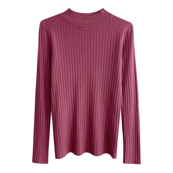 Women's Lightweight Stretchy Long Sleeve Pullover Cable Knit Mock Turtleneck SweaterTurtleneck Women Cute Ribbed Knit  Sweaters