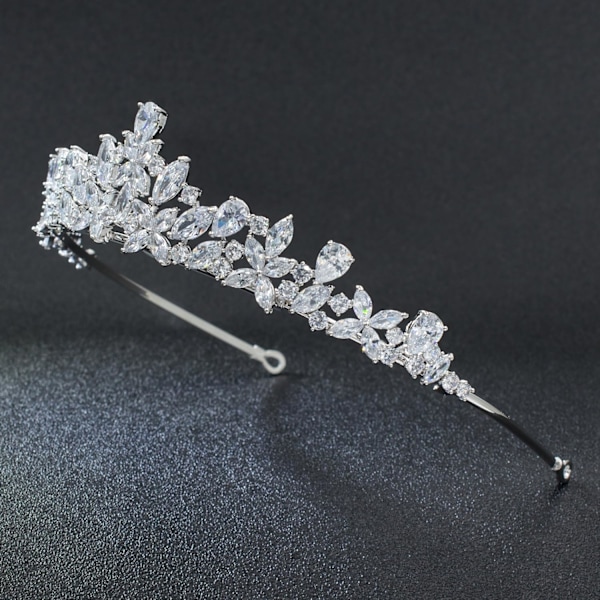 Cubic Zirconia CZ Bryllups-Tiara Hårbånd Smykker Tilbehør HG0056