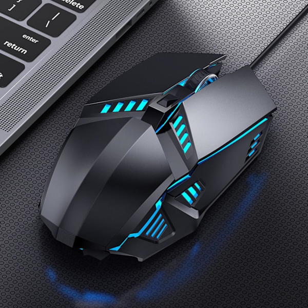 Ledningsforbundet Gaming Mus, Optisk USB Mus til Laptop/Desktop, Ergonomisk, med 6 Programmerbare Knapper, 4 Justerbare DPI op til 4000 DPI