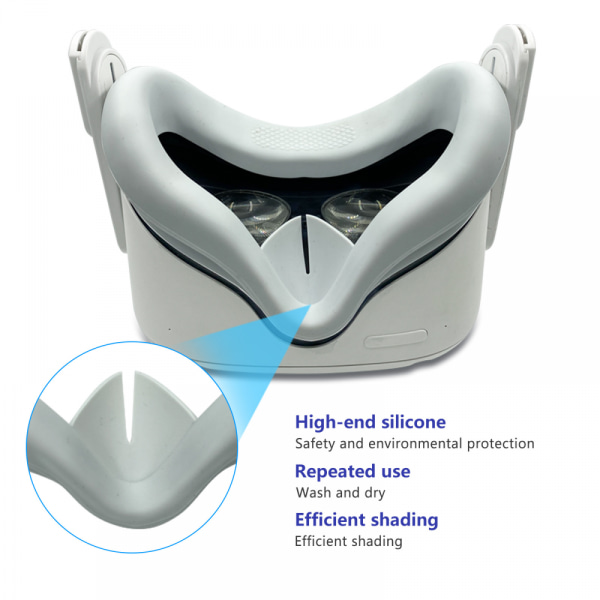 Oculus Quest 2 -lisävarustepaketti, Oculus/meta Quest 2 Vr -kuulokkeiden silikonimaski, jossa suojakahvan kansi ja suojalinssi