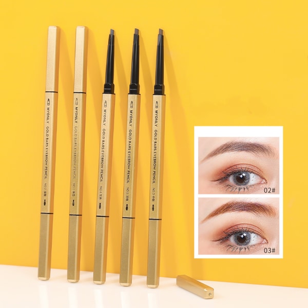 Eyebrow Pencil Makeup Brow Definer Vattentät ögonbrynspenna, ultrafin mekanisk penna, ritar små ögonbrynshår och fyller
