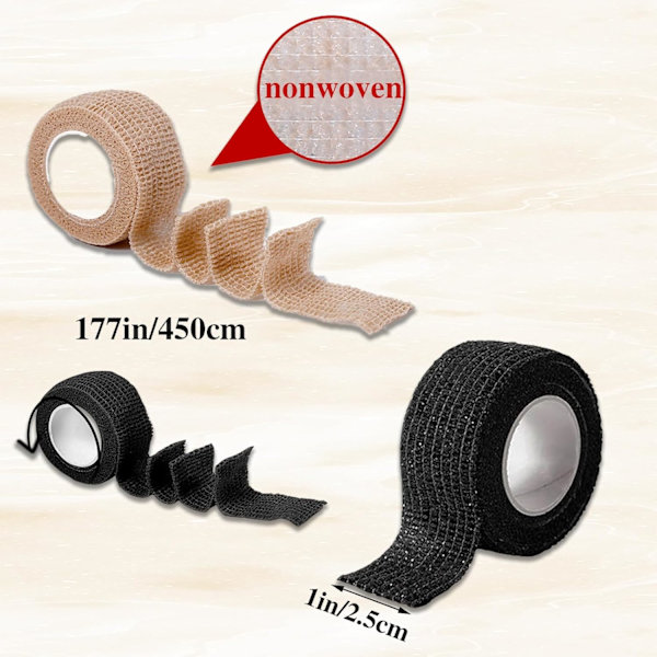 10 st Nonwoven Tejp Stolsbensgolvskydd för Hårda Golv, Universella Möbelstolsstrumpor, Halkskydd black