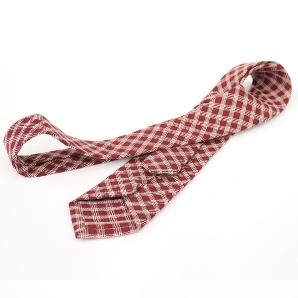2,8" (7 cm) Rutig/randig slips Tartan Woven TR Material Slips, röd