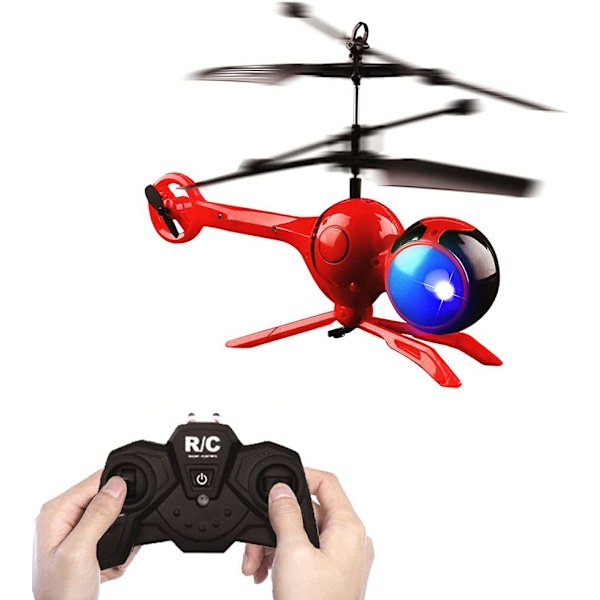 Genopladelig Lille Mini RC Flyvemaskine 3 Kanals Tegneserie RC Helikopter Simuleringsfly med Lys Børns Gave Børn Flyvende Legetøj