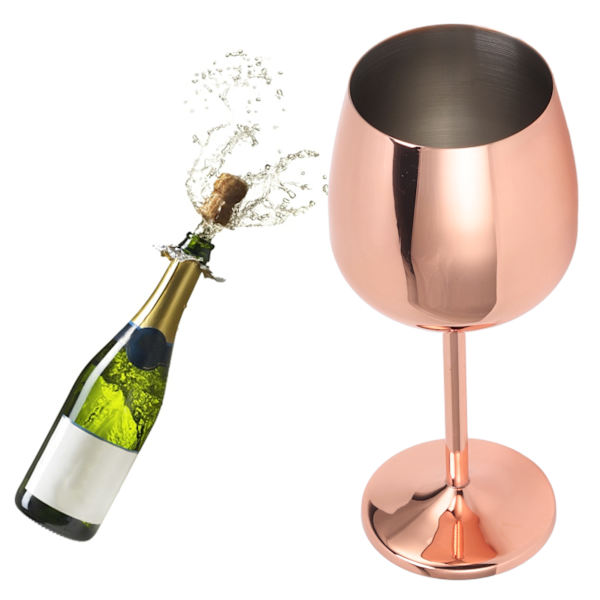 Metall Vinglas Champagne Glas Kopp Rostfritt Stål Kall Isolering Hem Dekoration