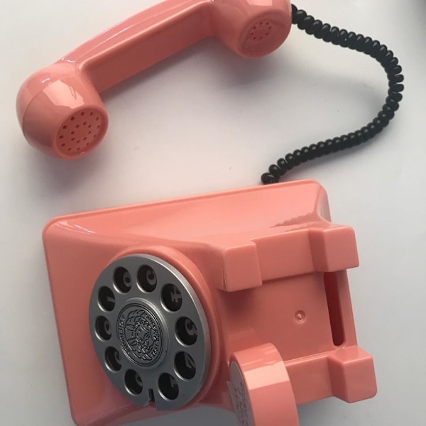 Telefonformet sparegris møntboks pengekasse møntkrukke boligdekoration fødselsdagsgaver (pink) pink