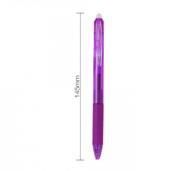 Pyyhittavä geelikyniä, vedettävä kynä, muste piirtämiseen, kirjoittamiseen, suunnitteluun ja ristisanatehtäviin 0,5 mm (violetti)