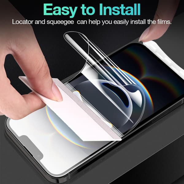 3-pack Flexibelt Skärmskydd för iPhone 17 Pro, Ej-brytbart, Mjuk Textur, (INTE Glas) Design Phone 17Pro