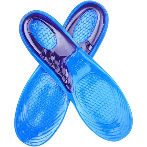 WJ Sneaker-innersulor för män Skosulor Basketsulor för damer Absorberande sportkudde-innersulor Gel Plug-In Cushion-sulor Blue half