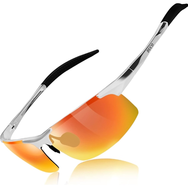 Herrsport Polariserad Solglasögon UV-skydd Solglasögon för Män 8177s Silver Frame Revo Gold