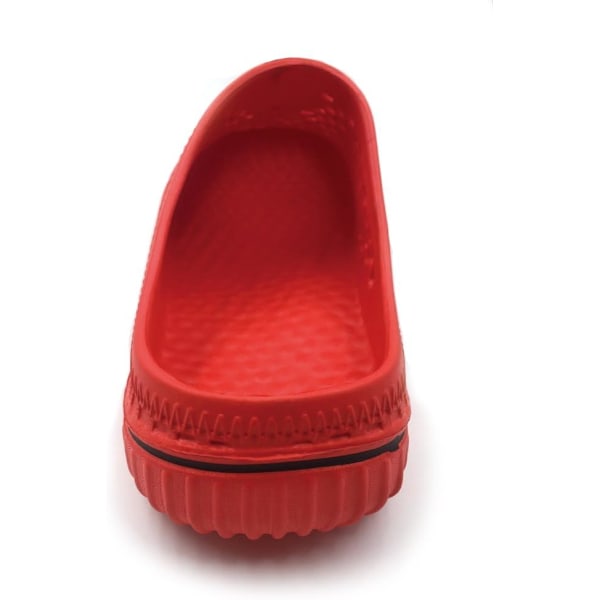 Unisex trädgårdsträskor skor tofflor sandaler AM1702 red 10inch 7 Women/6 Men