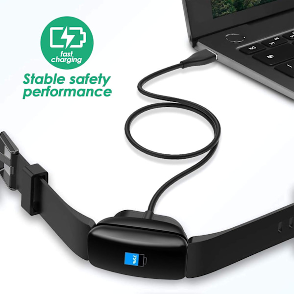 2 stk. lader kompatibel med Fitbit Inspire 2 / Fitbit Ace 3, erstatnings-USB-ladedokk ladekabel lader