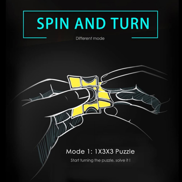 Fidget Spinner Cube, 1x3x3 Floppy Cube Pussel Spinner Anti-Angst Fidget Toys för barn Audlts