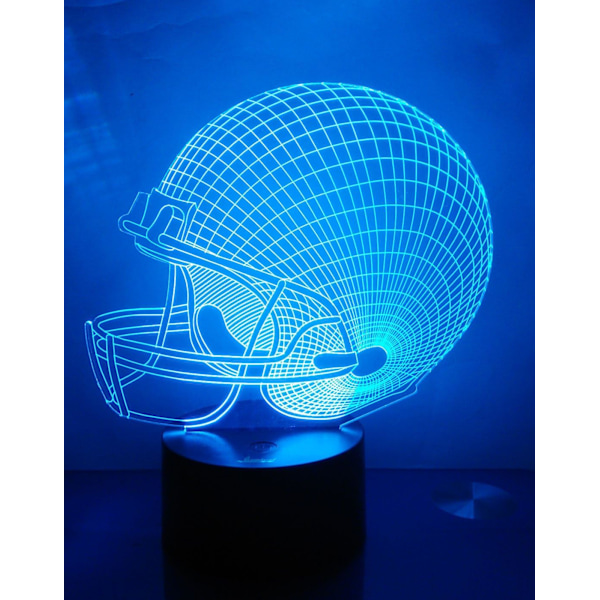 3D Nattlampa LED Illusionlampa Sängbord Bordslampa, ATTOE 7 Färgväxlande Ljus med Akrylplatt & ABS-bas & USB-laddare som Heminredning