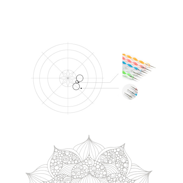 Mandala-verktøy 13-delt sett Polka Dot-malingspenne Dot Drill Pen Akryl Dotted Stick Clay Tool