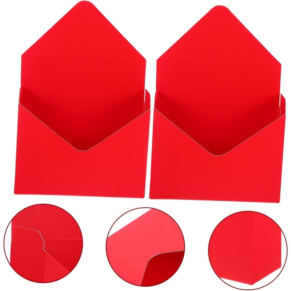 WJ 6 stycken röda sminkväskor Icke-hållbara bukettbehållare med lång ställning Lätt kvalitet romantiskt bröllopskuvert Brudburkdesign redx3pcs 20X7X29.5CMx3pcs