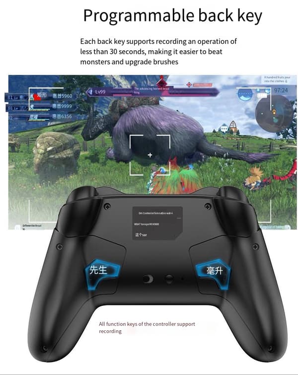 Til Nintendo Ns Switch Pro Håndtag Apple Computer Trådløs Bluetooth Mobiltelefon 2.4G Spilhåndtag Blue