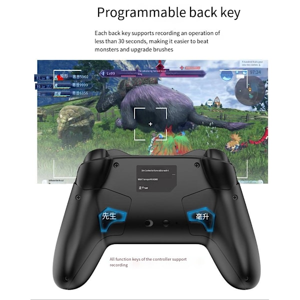 Til Nintendo Ns Switch Pro Håndtag Apple Computer Trådløs Bluetooth Mobiltelefon 2.4G Spilhåndtag Yellow