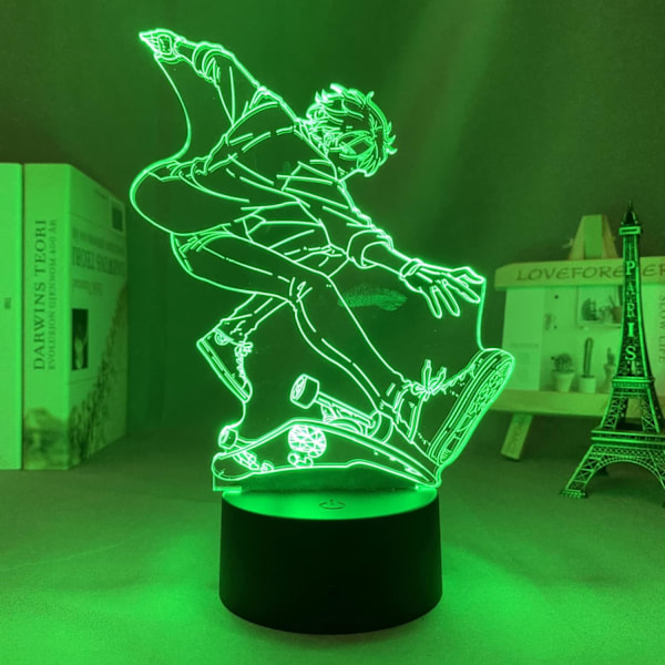 3D LED-yövalolamppu Anime SK8 The Infinity Langa makuuhuoneen sisustukseen, lapsille syntymäpäivälahjaksi, pöytälamppu, Manga SK8 The Infinity