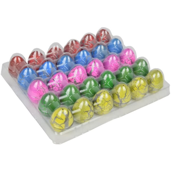 Dinosaur Egg Leke Klekking Voksende Dino Dragon for Barn Stor Størrelse Pakke med 30stk, Fargerik Sprekk