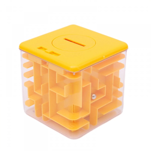 Pengar labyrint pusselbox för barn och vuxna, perfekt presentask med labyrintpussel (1-pack)