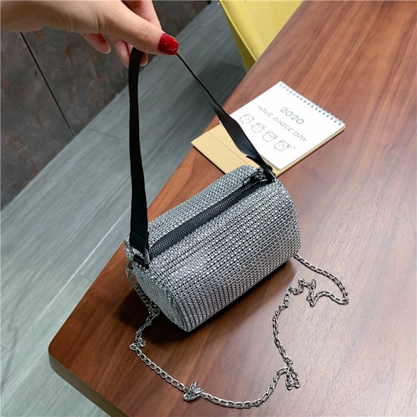 Rhinestone Aftenpung til Kvinder Krystal Crossbody Tasker Bling Clutch Håndtaske til Bryllup Prom Fest