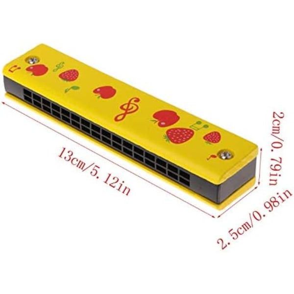 4 st trä målade leksaksinstrument spel 16-håls munspel förälder-barn pussel bebis tidig utbildning leksaker för barn present