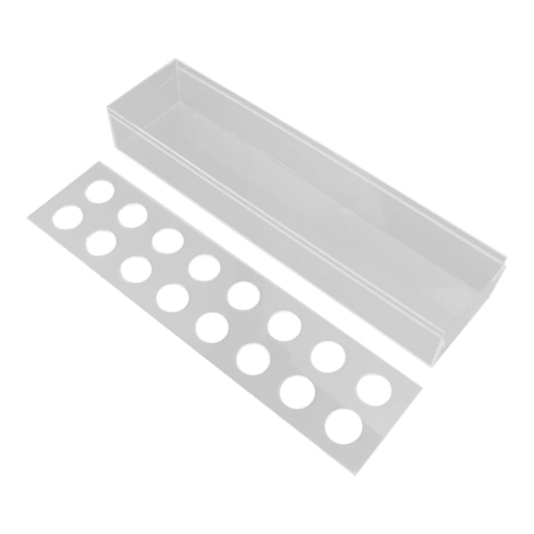 Klar akryl blomvas Multi Holes Elegant dekorativ lång rektangel vas för bröllop hem matbord Decor 40cm/15.7in