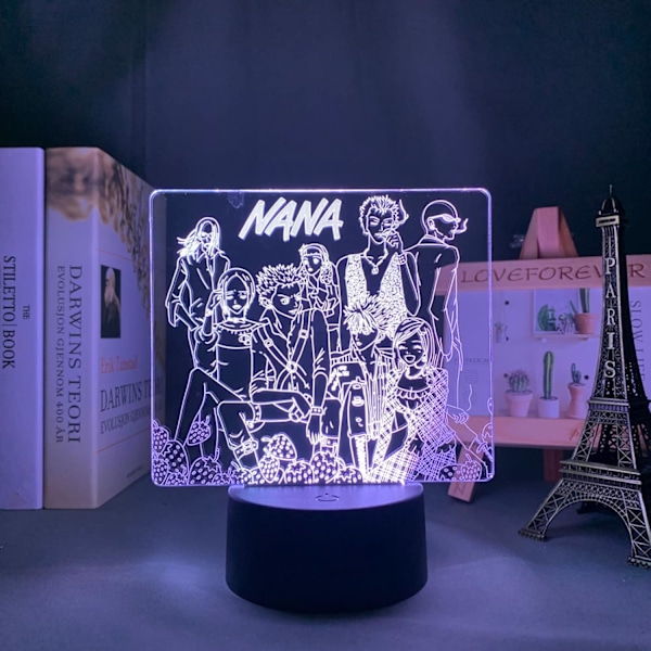 3D-lampa Manga Nana-grupp för sovrumsdekoration nattlampa födelsedag anime-gåva rum dekor bord LED nattlampa Nana