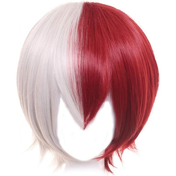 Anime Cosplay Parykk, Halloween Parykk, med Gratis Parykkhette (Todoroki Shouto)