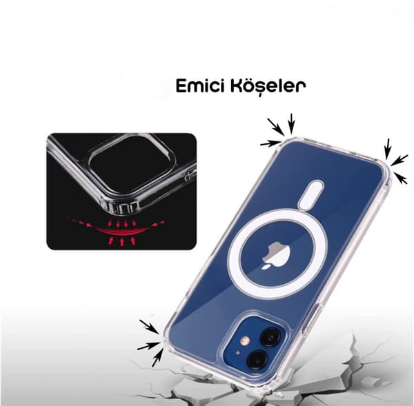 Etui med Magsafe til iPhone 12 Pro Max - Gennemsigtig (iPhone 12 Pro Max 6.7'')