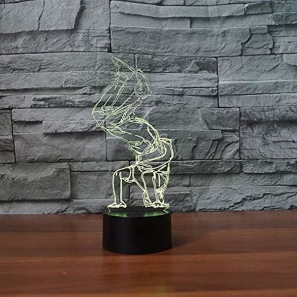 3D Street Dance Fjernbetjening 16 Farve Natlys Illusion Akryl LED Bord Sengelampe Børneværelse Skrivebords Dekoration Fødselsdagsgaver Legetøj til Børn
