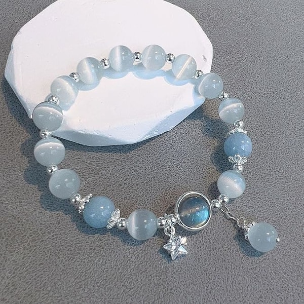 Månesteinsarmbånd Gløder i Mørket Armbånd Månesteins Smykker til Kvinder Krystal Armbånd Gløder i Mørket Smykker til Kvinder Trendy Gaver