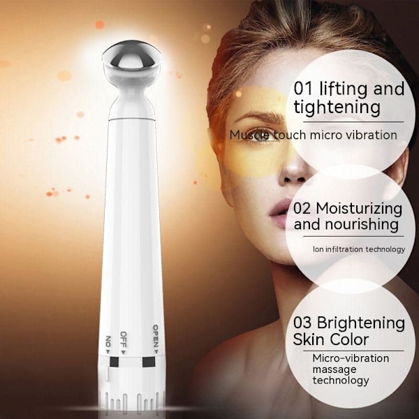 Elektrisk Mini Øjenmassager Ansigtsvibration Rynkefjerner Apparat Mørke Rander Anti-Ageing Massager Øjenhudspleje Værktøjer, Stor