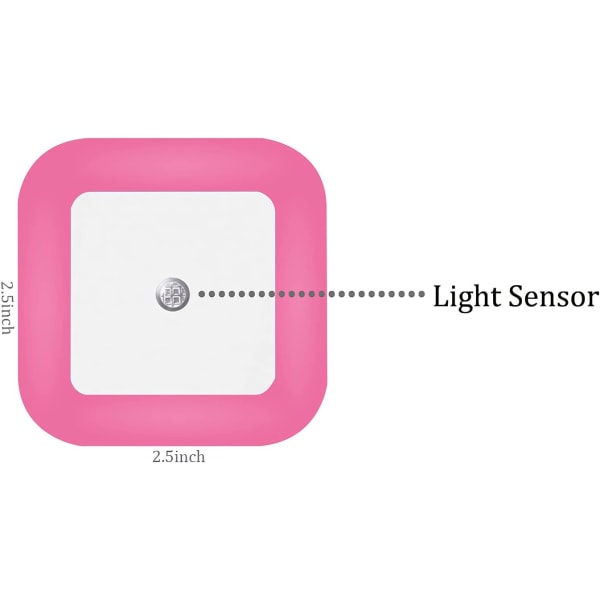 [ Pakke med 4 ] Rød nattelys, stikkontakt LED væglampe med skumring til daggry sensor, automatisk tænd/sluk - perfekt til soveværelse, børn og børneværelse
