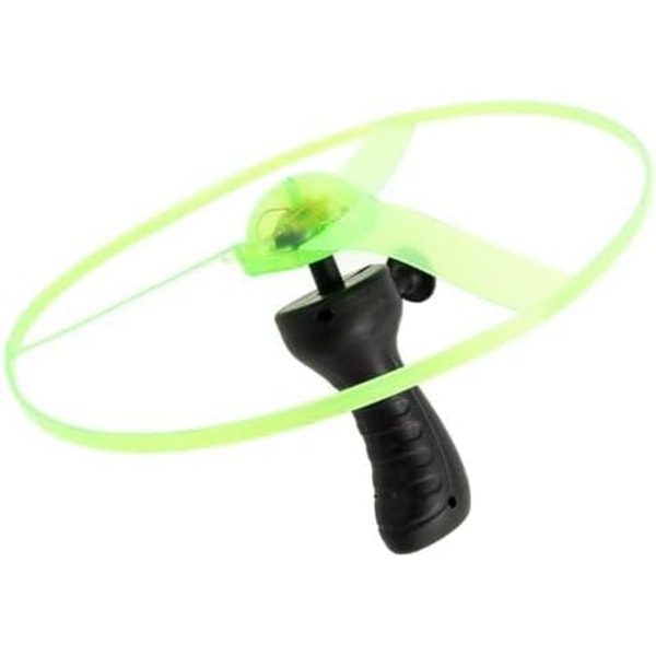 Lysende LED Træk-UFO (Grøn)