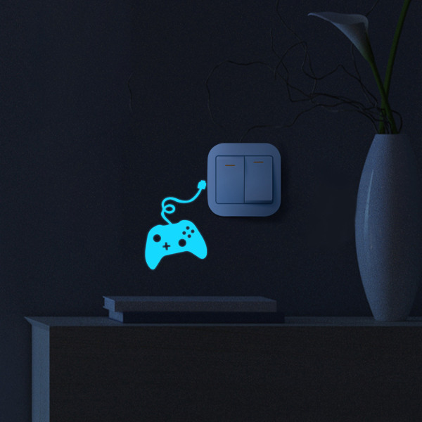 Game Handle Wall Decal Glow In The Dark Självhäftande självhäftande självlysande väggdekal