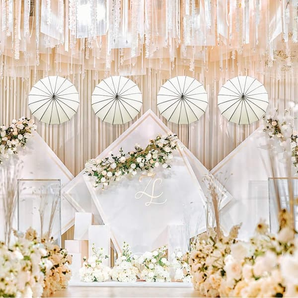 Pagoda Peak Old-fashioned Ingenuity Parasol (Elfenben) Ivory