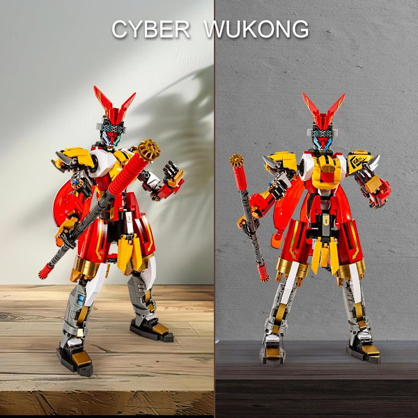 Wukong Monkey Transforming Mech Byggklossar Set, Warrior Model Kit 750+ st Samlarobjekt Mytiska Gåvor för Vuxna och Barn