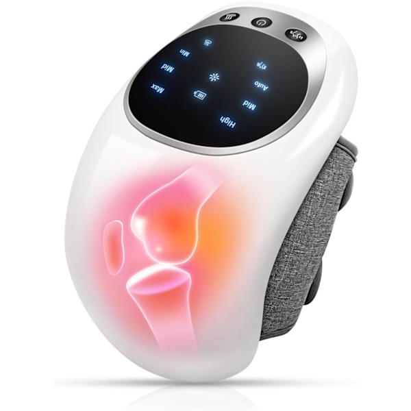 Knæmassager, trådløs knæmassager med multifunktionsskærm, fysisk varme- og vibrationsfunktion, det bedste produkt til en behagelig massage