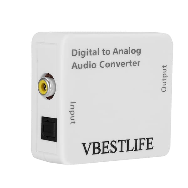 Optisk lydkabel RCA-konverteradapter RCA-kabel optisk signal til analog lydkonverter