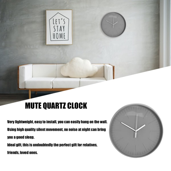 Stum Quartz Klocka Väggur Minimalistisk Modern Plast Väggklocka för Vardagsrum Sovrum Green