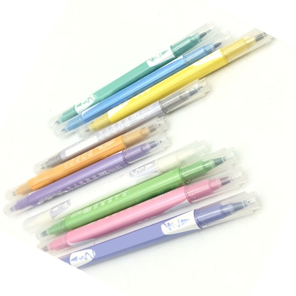 10 st Dual Tip Vattenfärg Brush Markers 10 Metallic Färg Snabbtorkande Vattenfärg Brush Penner med Plastskal