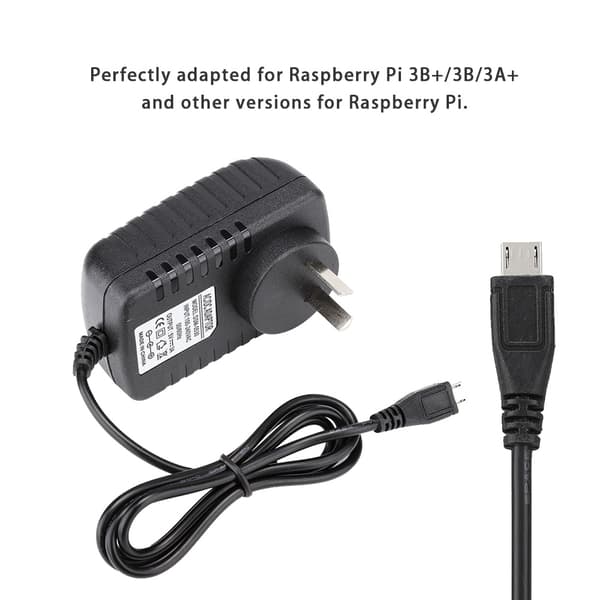DC 5V 3A Micro USB -virtalähde Raspberry Pi 3B+/Raspberry Pi 3B/3A+ 100V 240V