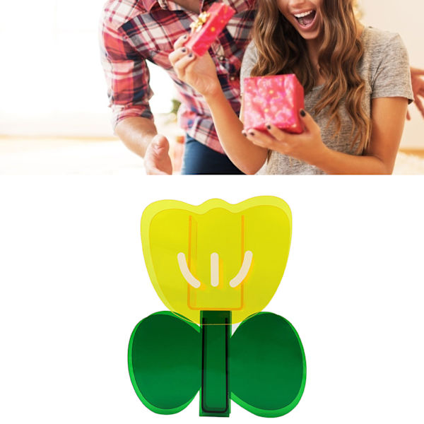 Innovativ Dekorationsvase Unik Dekoration til Skrivebordet Akryl Blomster Vase til Hjemmet Bord Kontor Fest Tulipan