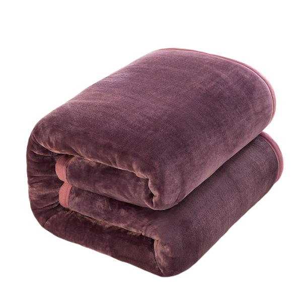 Blød fleece tæppe super blødt hyggeligt sengetæppe dark purple 200*230 cm
