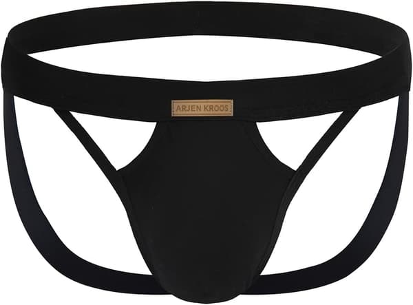 Athletic Supporter för män, stretchunderkläder, jockstrap i mesh, flerpack Black L
