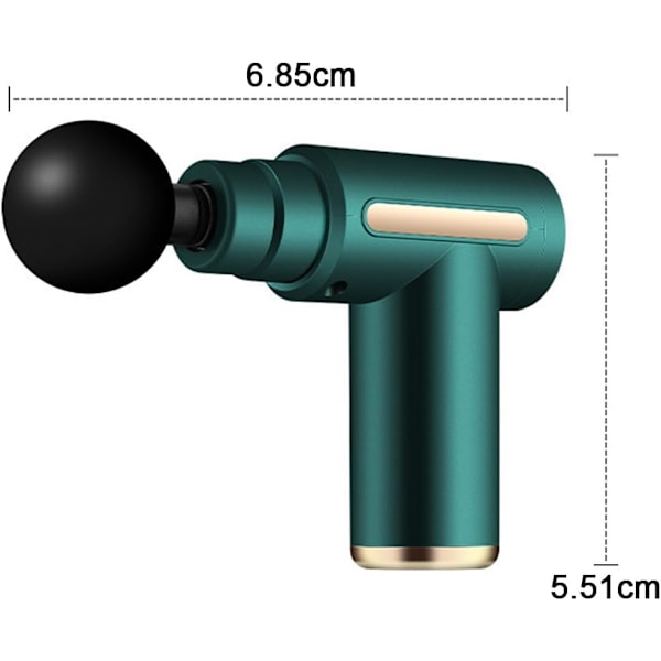 Mini massagepistol Fascia pistol Djupvävnadsmassagepistol USB-laddning 4 massagehuvuden Resor Hem Handhållna elektriska massageapparater för kroppsmuskelavslappning Fitness