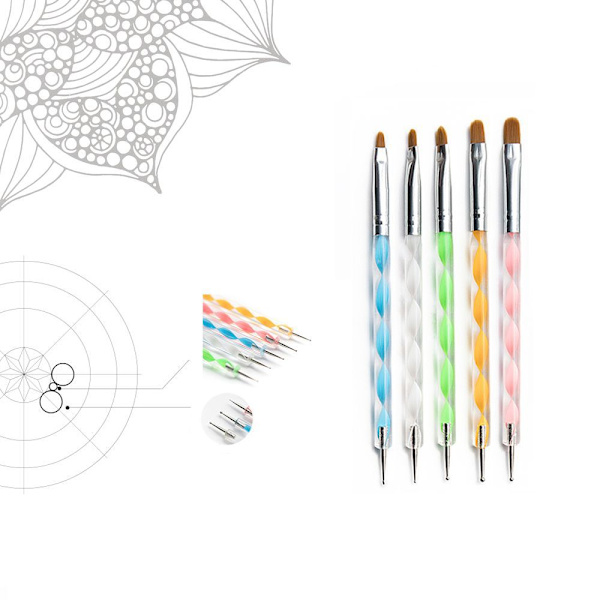 15PCS Dotting Painting Tools Med Mandala Set Pen Dotting Med Kit Ball Stylus Clay Sculpting Carving Tools För Lera Keramik Hantverk, Målning Stenar