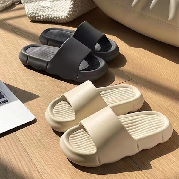 Herr Pillow Tofflor Snabbtorkande Supermjuka Halkfria Studsande Duschtofflor Sandaler för Inomhus 44-45 Vit White 44-45